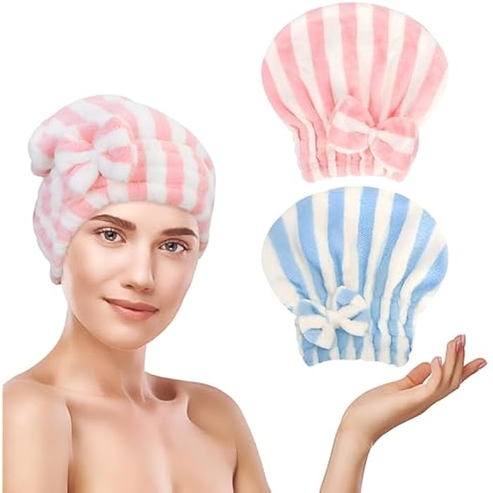 Drying Towel - Quick-Absorbing Microfiber Fabric Designed for Wet or Wavy Hair, Perfect for Daily Use, Reduces Blow-Drying Time and Keeps Hair Healthy and Naturally Shiny - Image 1